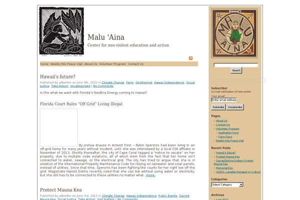 malu-aina.org site used Nice Wee Theme