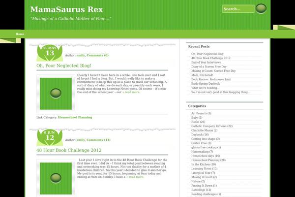 mamasaurusrex.com site used Greenxi