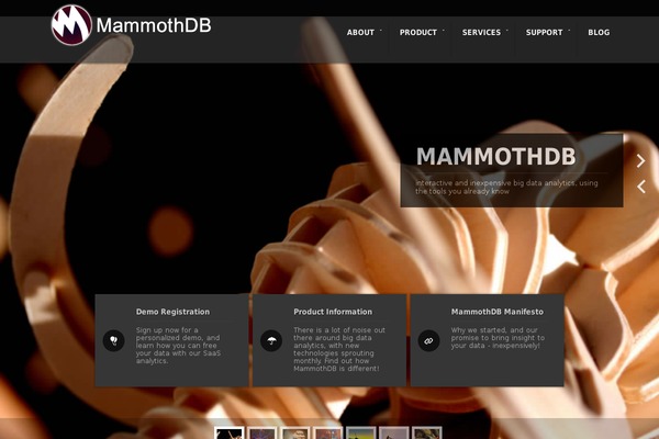 mammothdb.com site used Mariadb-sage