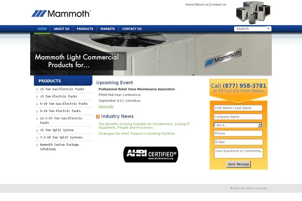 mammothlc.com site used Mammoth-custom