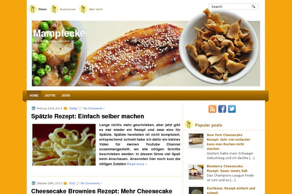 Myrecipe theme site design template sample