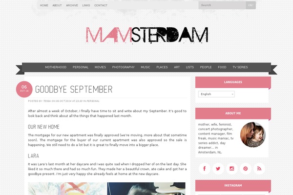 mamsterdam.com site used Blog2014