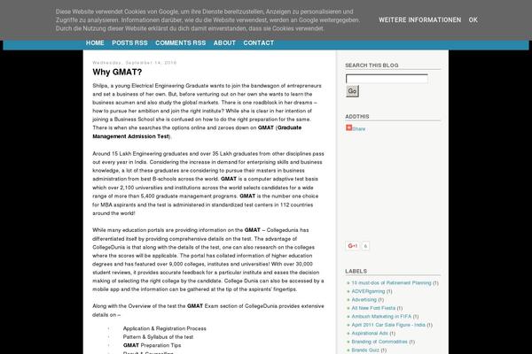 WordPress website example screenshot