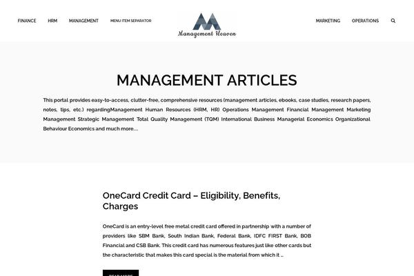 managementheaven.com site used GeneratePress