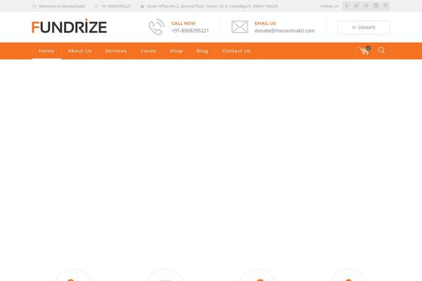 Fundrize theme site design template sample