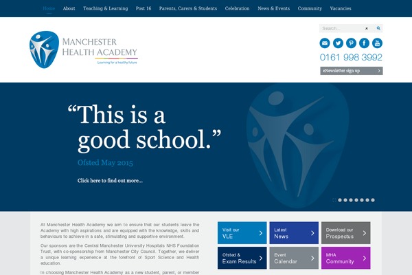 manchesterhealthacademy.org.uk site used Mha