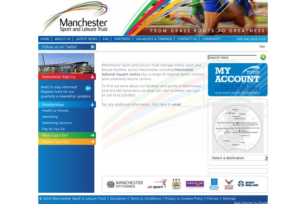 manchestersportandleisure.org site used Public-blog