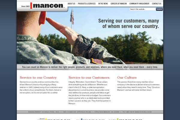 manconinc.com site used Mancon-corp
