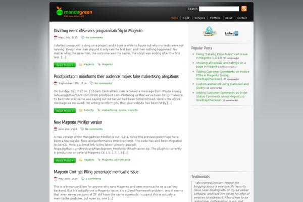 mandagreen.com site used Mandagreen
