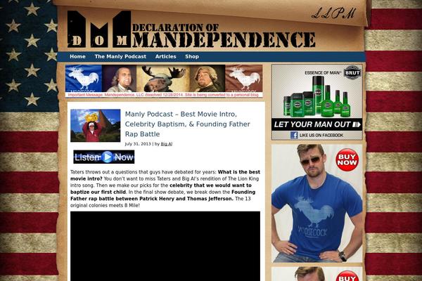 mandependence.com site used Template_mandependence1