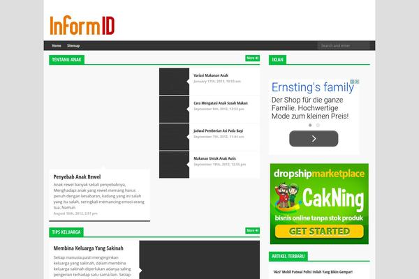 Twenty Twelve theme site design template sample