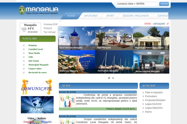 mangalia.ro site used Mangalia
