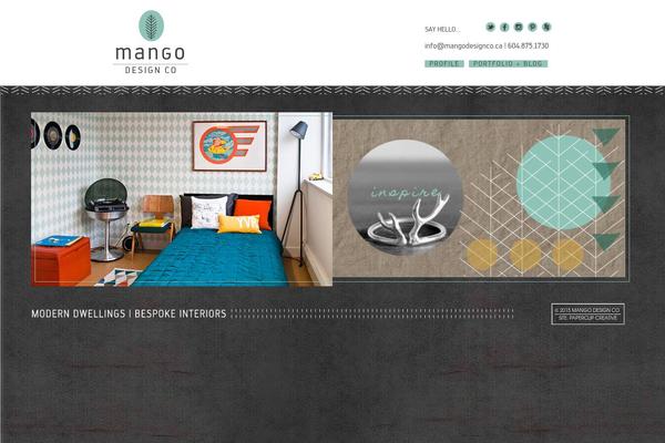 mangodesignco.ca site used Mango2013