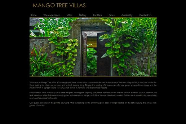 Villa theme site design template sample