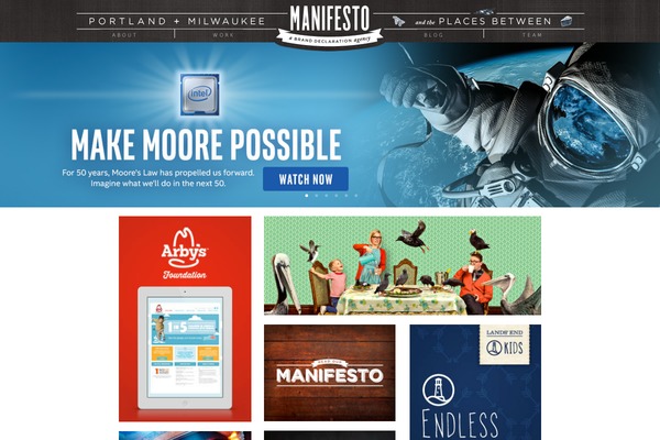 Manifesto theme site design template sample