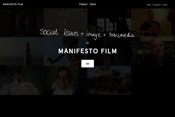 manifestofilm.com site used Manifesto