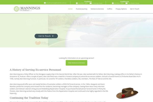 manningsfunerals.com.au site used Mannings