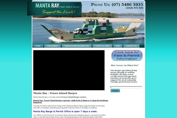 mantarayfraserislandbarge.com.au site used Mantaray