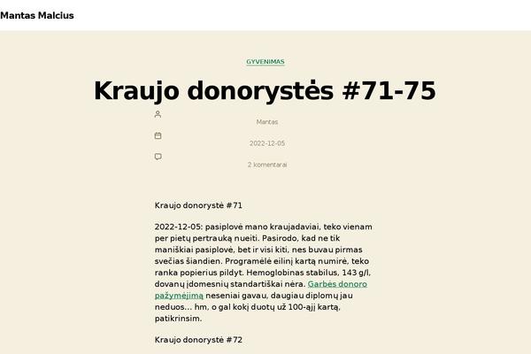 Twenty Twenty theme site design template sample