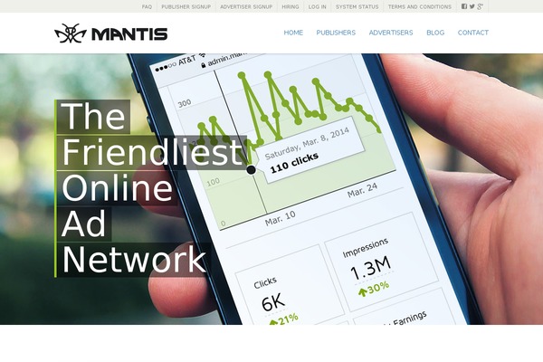 mantisadnetwork.com site used Mantis-v6