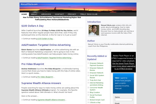 WordPress website example screenshot