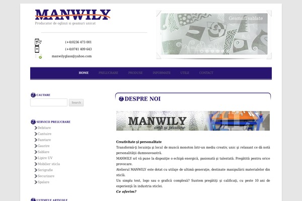 manwily.ro site used Mantheme