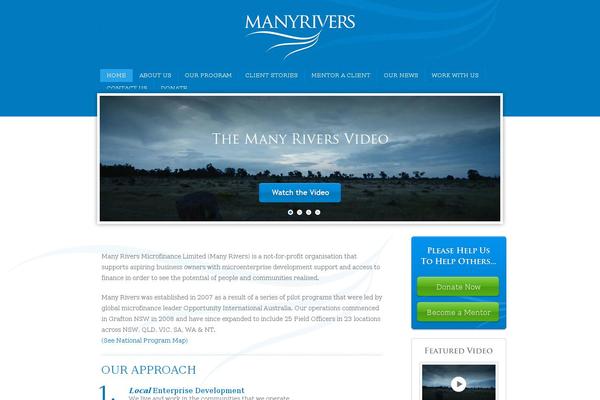 manyrivers.org.au site used Manyrivers