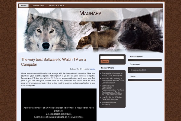 maohaha.com site used Hunting_wp_theme_3