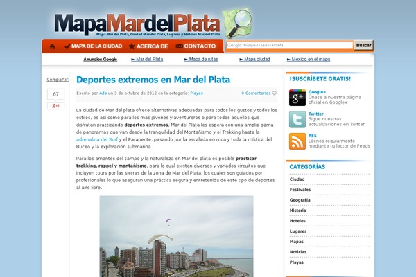 mapamardelplata.com site used Miniblogs