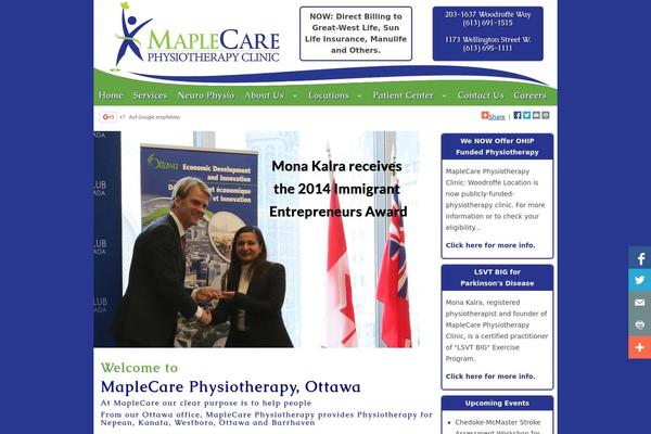 maplecarephysiotherapy.com site used 1010theme