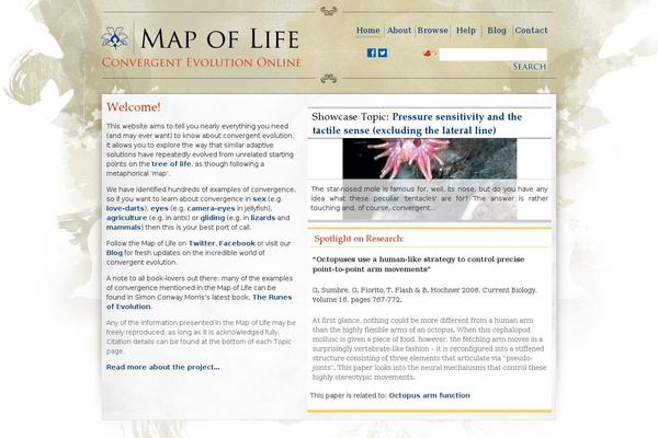 mapoflife.org site used Mapoflife