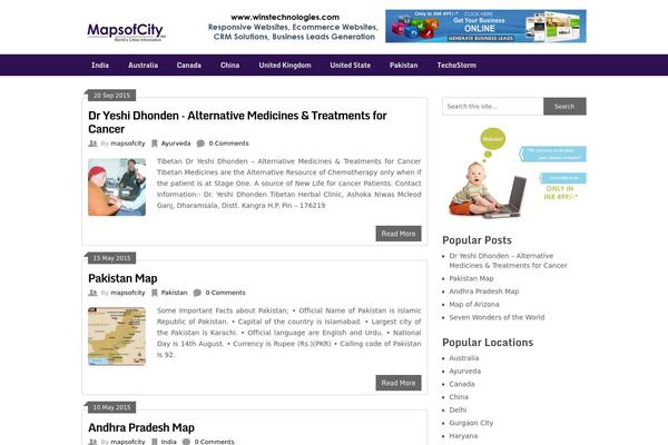 mapsofcity.org site used Ribbon