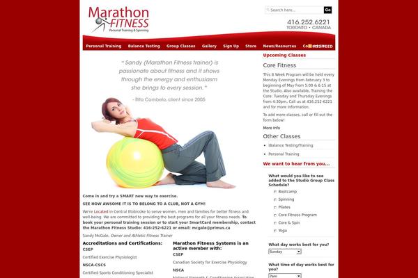 marathonfitness.ca site used Girlygym