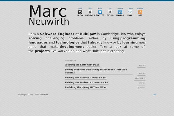 marcneuwirth.com site used Twentyeleven-mn