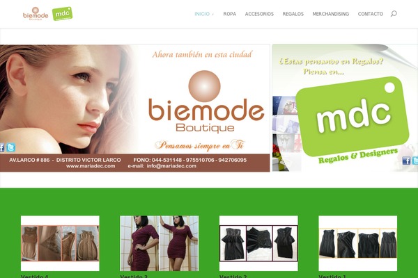 mariadec.com site used Divi