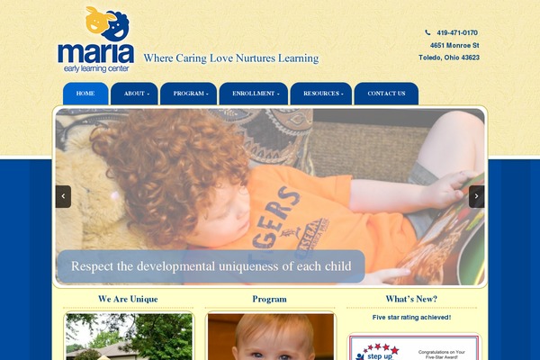 mariaelc.org site used Alpha