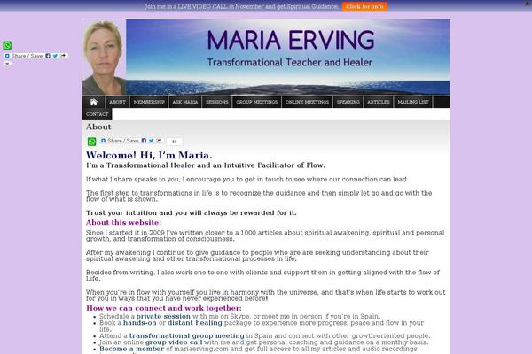 mariaerving.com site used Flexx Theme