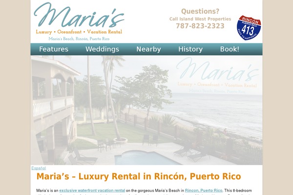 mariasbeach.com site used Marias-theme