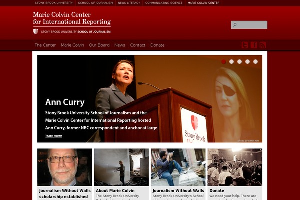 mariecolvincenter.org site used Sbujournalism