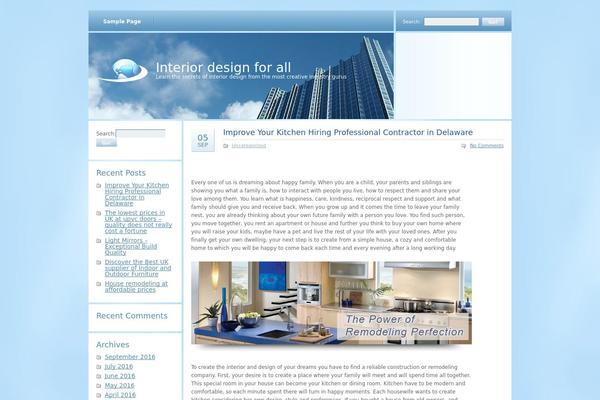 Cloudy theme site design template sample