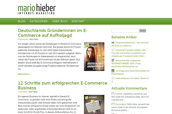 mariohieber.com site used Hiebermedia_theme