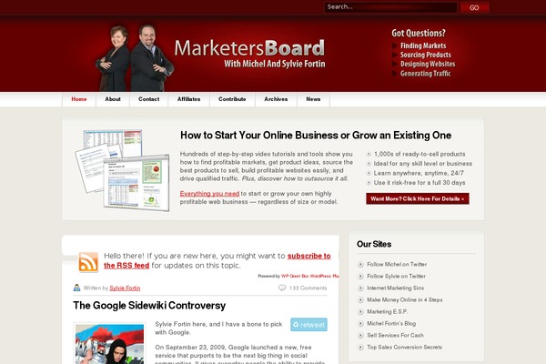 marketersboard.com site used Marketersboard