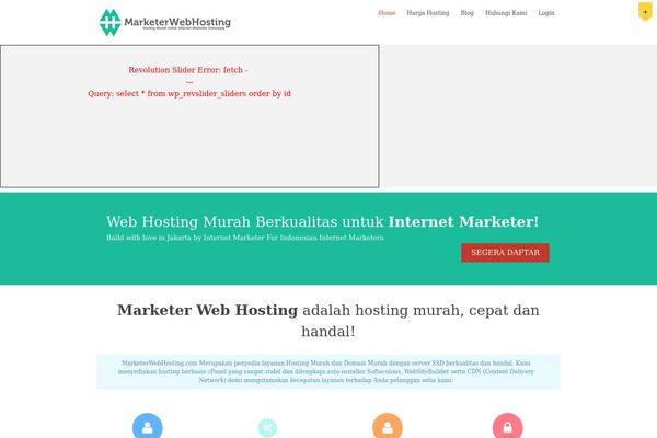 marketerwebhosting.com site used Hostme v2