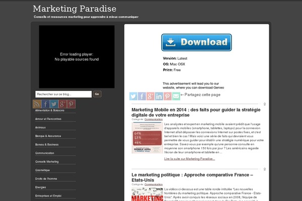 marketing-paradise.com site used Ronan_v9