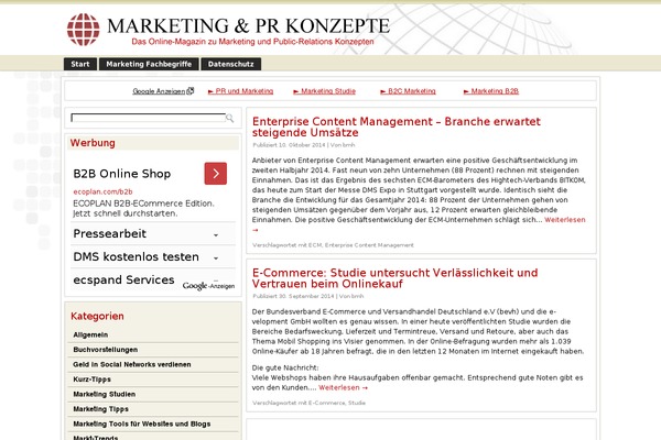 marketing-und-pr-konzepte.de site used Marketingtheme