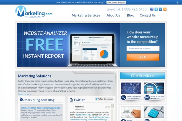 Marketing website example screenshot