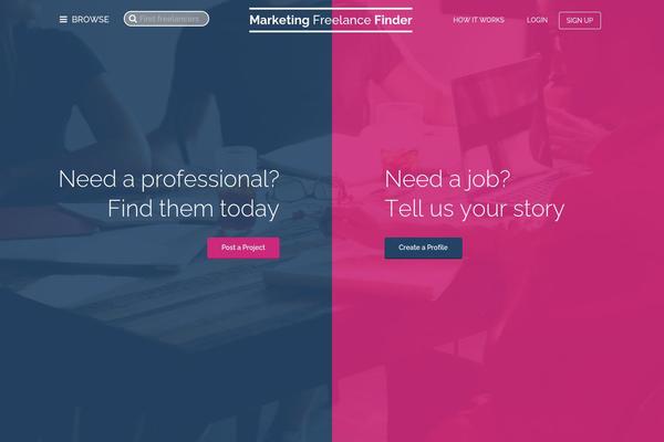 Freelanceengine theme site design template sample