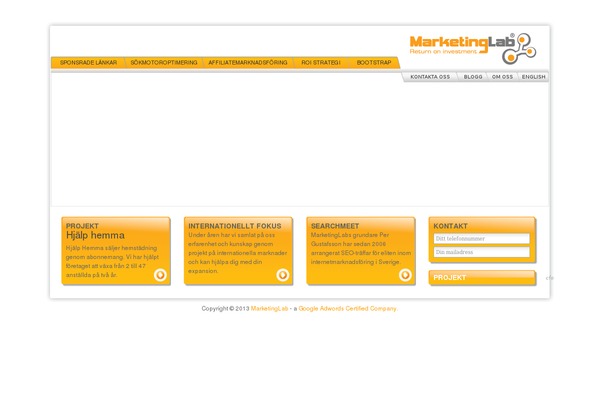 Marketing theme site design template sample
