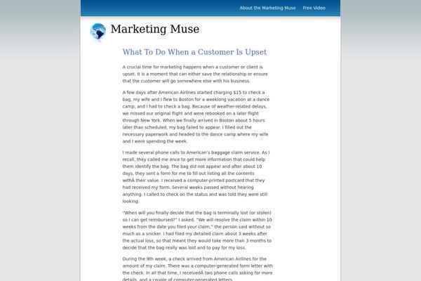 marketingmuse.com site used A Dream To Host