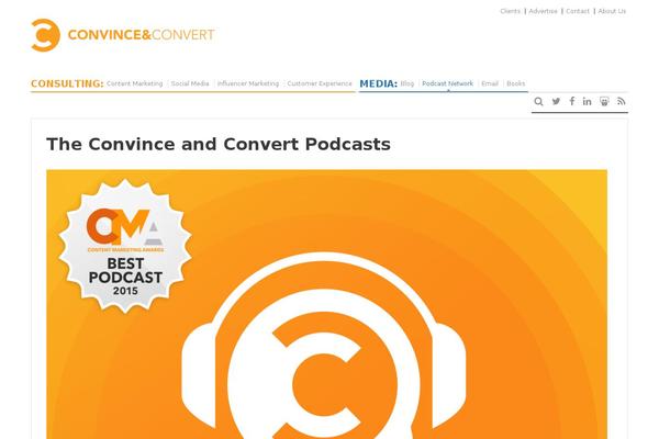 marketingpodcasts.com site used Convinceandconvert